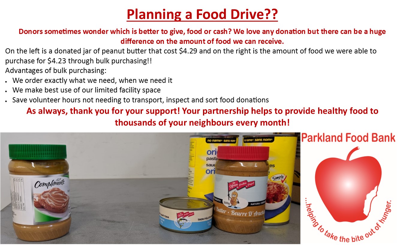 Food Or Cash Donations Web Version - Parkland Food Bank